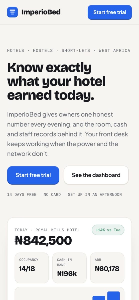 ImperioBed on mobile